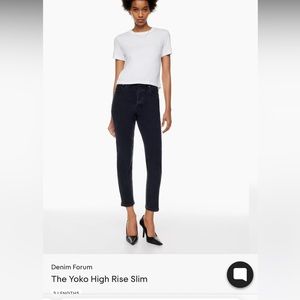 Aritzia Denim Forum Yoko High rise in Black eyeliner